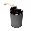 Papelera Redonda Triselectiva Negra 3X3.3Lt